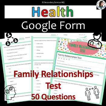 Preview of Family Relationships Test| Google Form