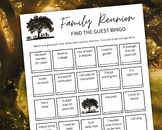 Family Reunion Find The Guest Bingo Game | Family Reunion 
