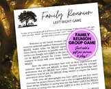 Family Reunion Left Right Game Printable Family Reunion Pa