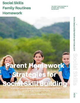 Preview of Family Routines - Social Skills Homework for Parent-Teacher Communication