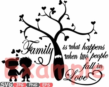 Download Family Svg Word Art Family Tree Quote Clip Art Fall In Love Heart Sayings 508s