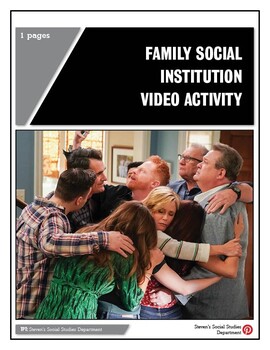 Preview of Family Social Institution Video Activity