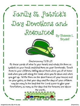 Family St. Patrick's Day Devotions and Resources | TpT