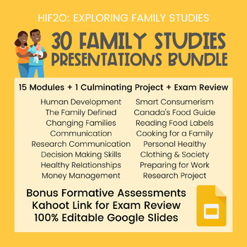 Preview of Family Studies Presentation Bundle - HIF2O Family Studies Presentations