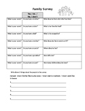 Ice Breaker Family Questionnaire Activity