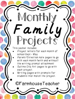 Preview of Family Take Home Projects-Monthly