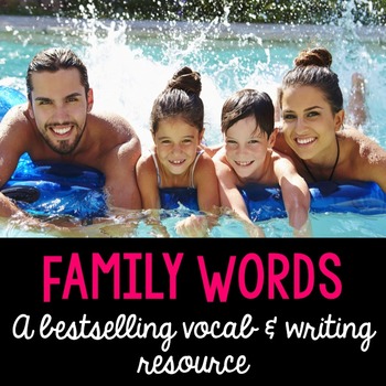 Preview of Family Themed Vocabulary in English and Spanish