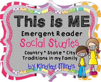Preview of Family Traditions, My Country, State, City Emergent Reader | Social Studies