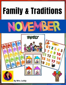 Preview of Family & Traditions November Preschool Dos Mundos Curriculum