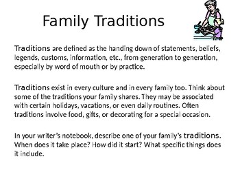 what is the family tradition essay