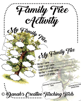 Preview of Family Tree Template Genealogy Activity