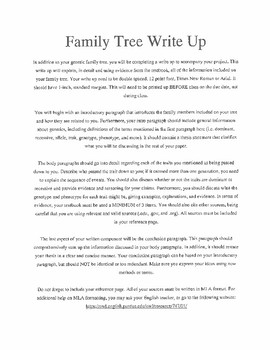 family tree essay example