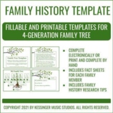 Family Tree Project: Fillable and Printable Templates for 