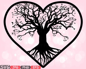 Download Family Tree Valentine S Day Love Svg Clip Art Wall Hearts Deep Roots 601s