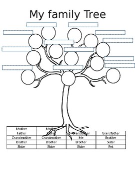 Preview of Family Tree Worksheet