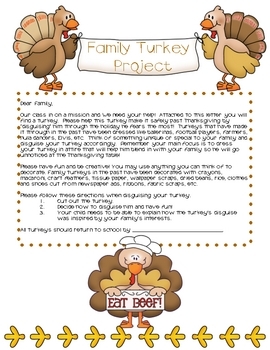 Preview of Family Turkey Project