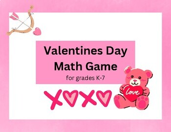 Preview of Valentines Day Math Game