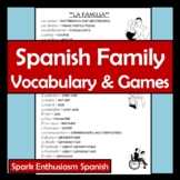 Family Vocabulary & Games Unit in Spanish / La Familia- 36 pages