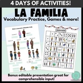 Family Vocabulary in Spanish Activities and Games La Familia