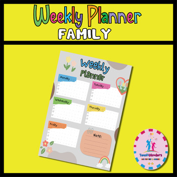 Preview of Family Weekly Planner Schedule  | Hourly Planner,Weekly Printable