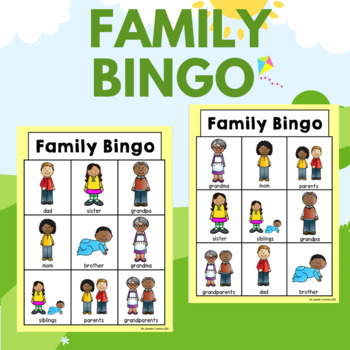 Family Words Beginner BINGO (ESL Friendly with Photos) | TPT