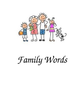 Preview of Family Words Folder