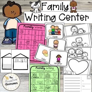 Preview of Family Writing Center, Fall Word Wall Cards, Writing Prompts, Paper, Post Cards
