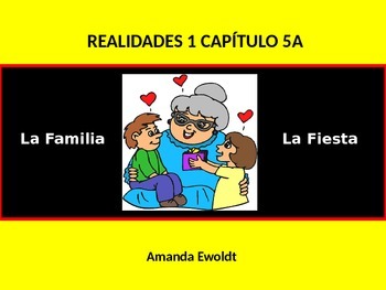 Preview of Family and Celebrations Vocabulary Readlidades 1 Ch 5A