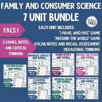 Preview of Family and Consumer Science 7 Unit Bundle