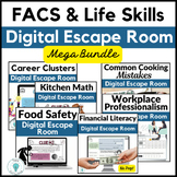 Life Skills and Cooking Digital Escape Room Bundle - CTE, 
