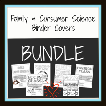 Preview of Family and Consumer Science Printable Binder Cover Coloring Page