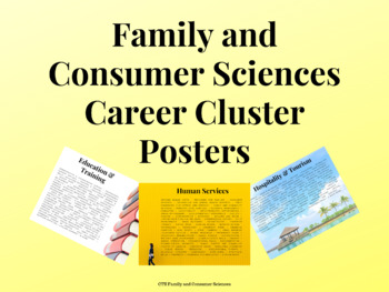 Preview of Family and Consumer Sciences Career Cluster Posters (FACS, FCS)