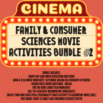 Preview of Family and Consumer Sciences Movie Activities Bundle #2