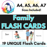 Family and Friends | FLASH CARDS  - A4, A5, A6, A7 Sizes |