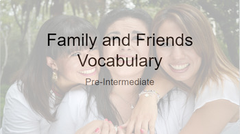 Preview of Family and Friends Vocabulary - English to Spanish - Google Slides