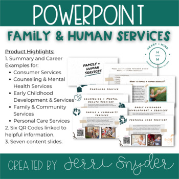 Preview of Family and Human Services Career Cluster PowerPoint FACS, FCS, CTE