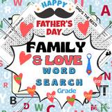 Family and Love Father’s Day Word Search Puzzles For End o
