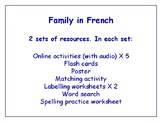 Family in French Bundle - Worksheets, Games, Activities & 