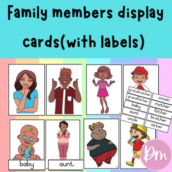 our family labels for learning clipart