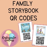 Family themed storybook QR code flashcards