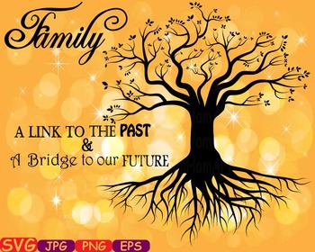Download Family Tree Word Art Branche Svg Clip Art Past Tree Deep Roots Quote 388s
