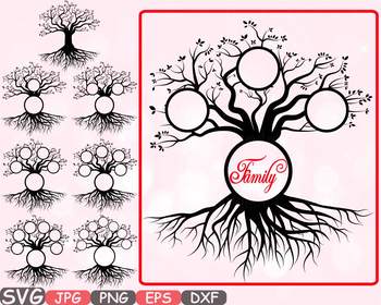 Download Family tree clip art Word Art Branche SVG past Tree Deep Roots quote -302CS