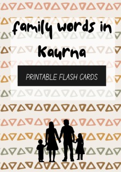 Preview of Family words in Kaurna language - PRINTABLE FLASHCARDS