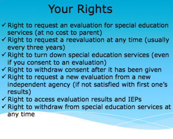 special education presentation for parents