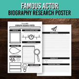 Famous Actor Biography Research Poster Template