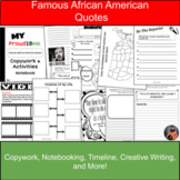 Black History Month| Famous African Americans| Copywork an