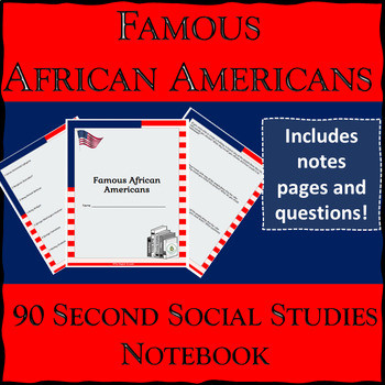 Preview of Famous African American Student Notebook