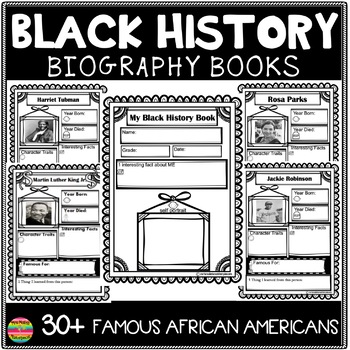 Preview of Black History Month; Famous African Americans Biography Book