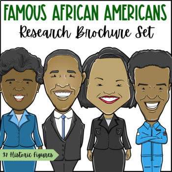 Preview of Famous African Americans Research Brochure Set | Black History Month