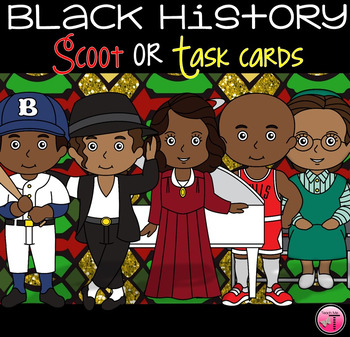 Preview of Famous African Americans in History Scoot With QR Codes|Black History